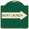 Signmission Boat Launch With Right Arrow Heavy-Gauge Aluminum Architectural Sign, 18" x 18", G-1818-24405 A-DES-G-1818-24405 - alternate 1